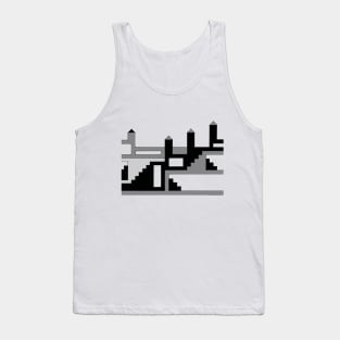 Simple Castle in Black and White Tank Top